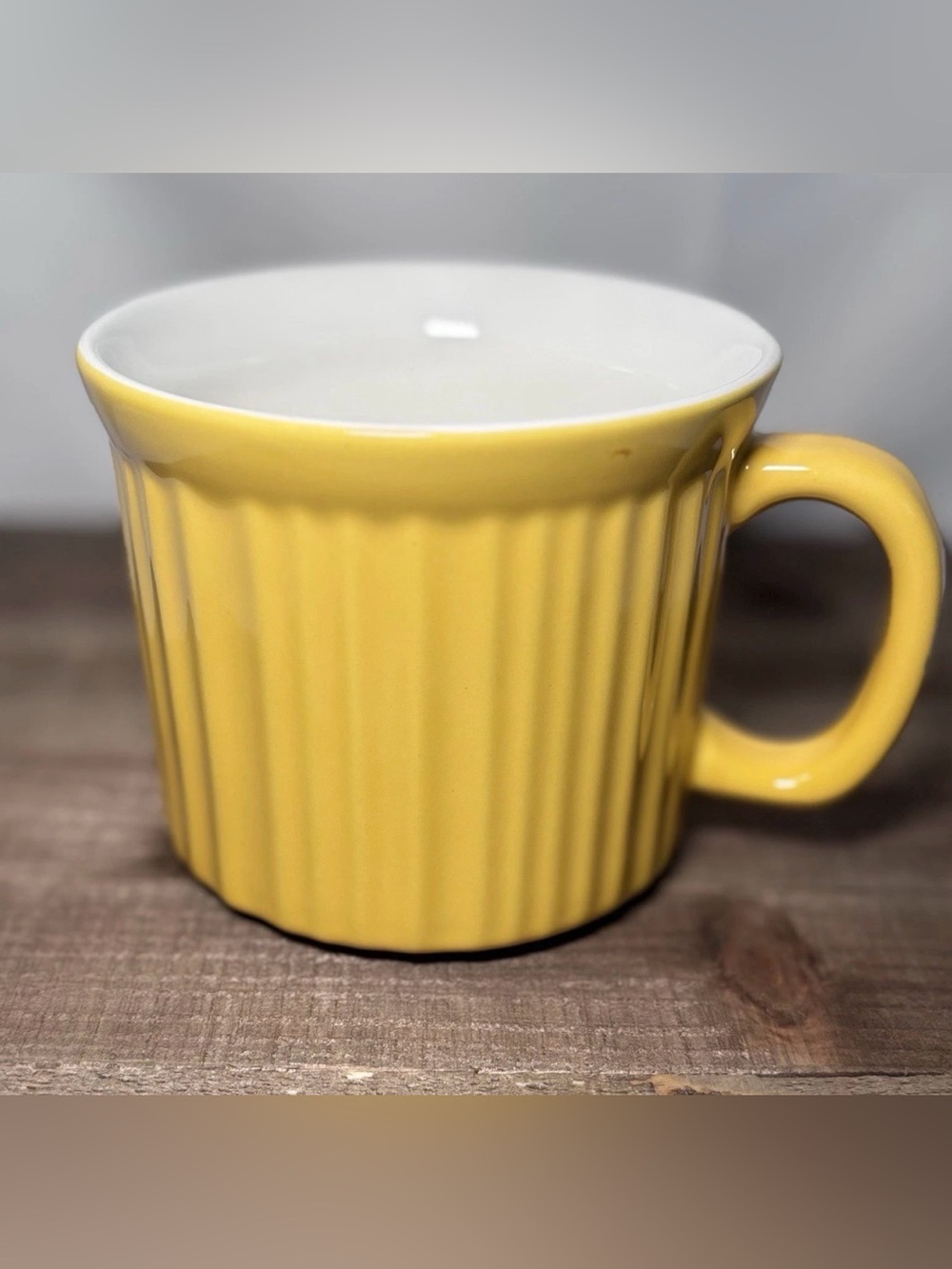 CorningWare Colours Yellow Ribbed 20 oz Stoneware Pop-Ins Soup Mug